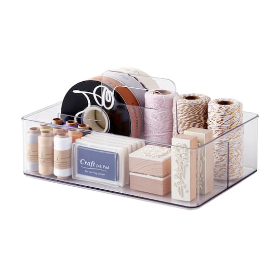 6 Pack: Clear Storage Caddy with Handle by Simply Tidy™